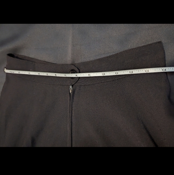 Modcloth Rocksteady Black A-line midi skirt with white stripe - Picture 4 of 8